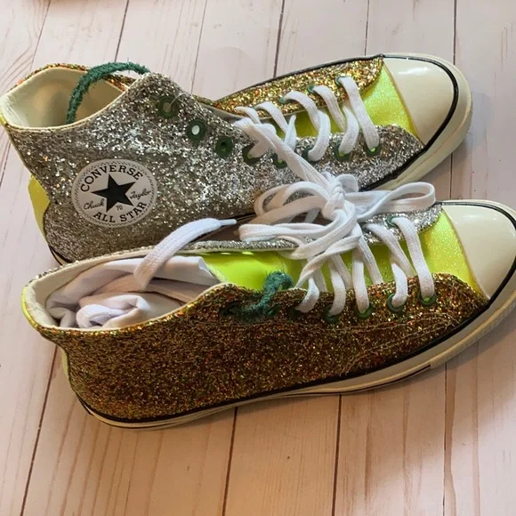 Converse Shoes Converse X Jw Anderson Gold And Silver Glitter